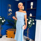 Nalani Pleated Drape Maxi Dress Pwr Blue