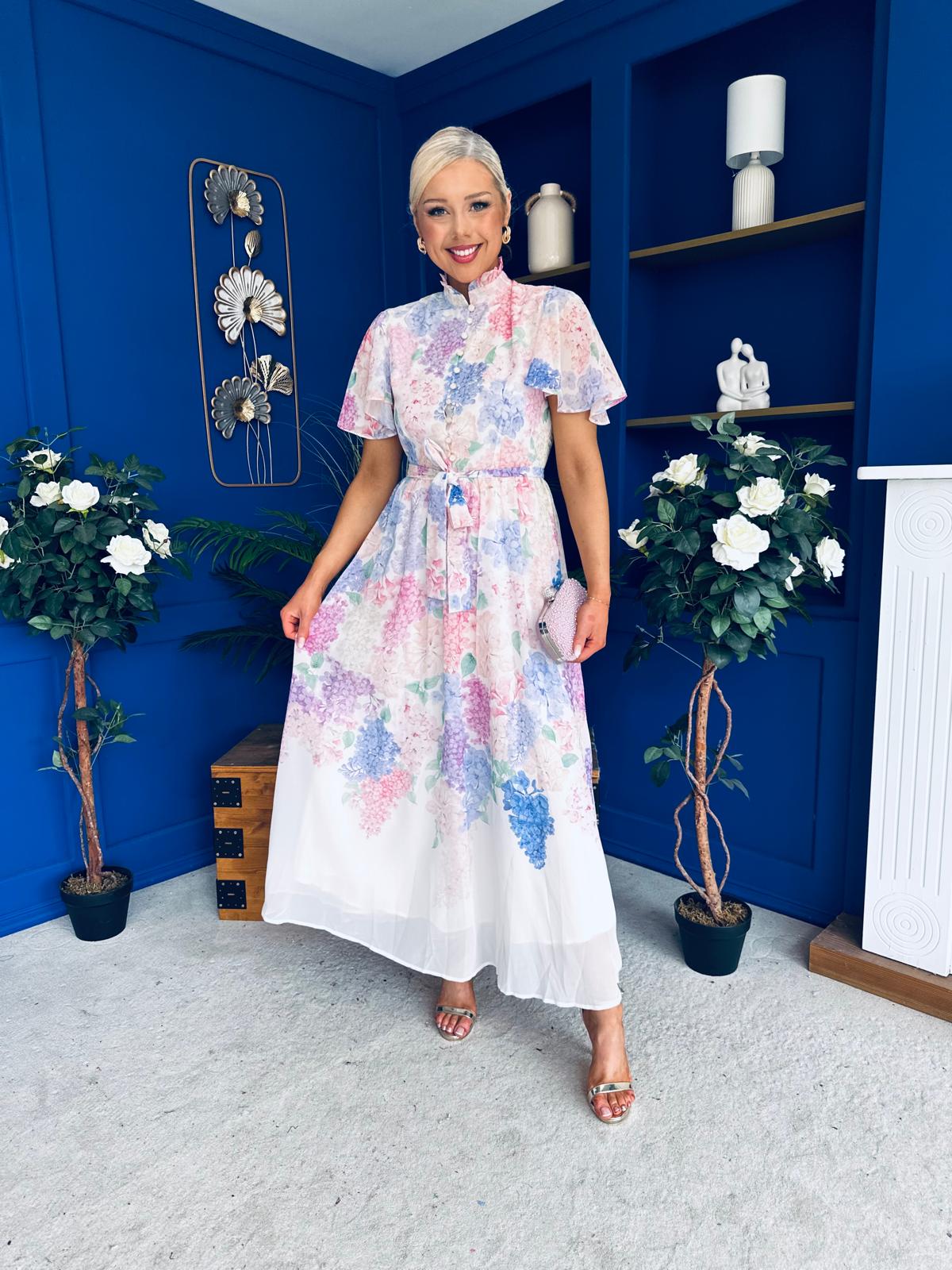 Gianna Detailed Occasion Dress Floral