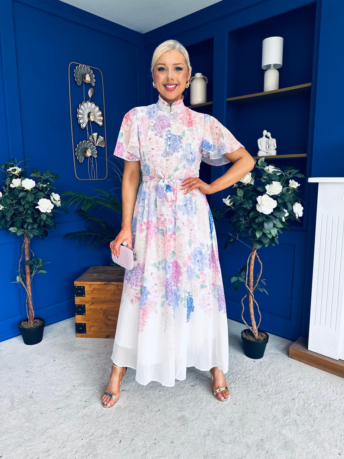 Gianna Detailed Occasion Dress Floral