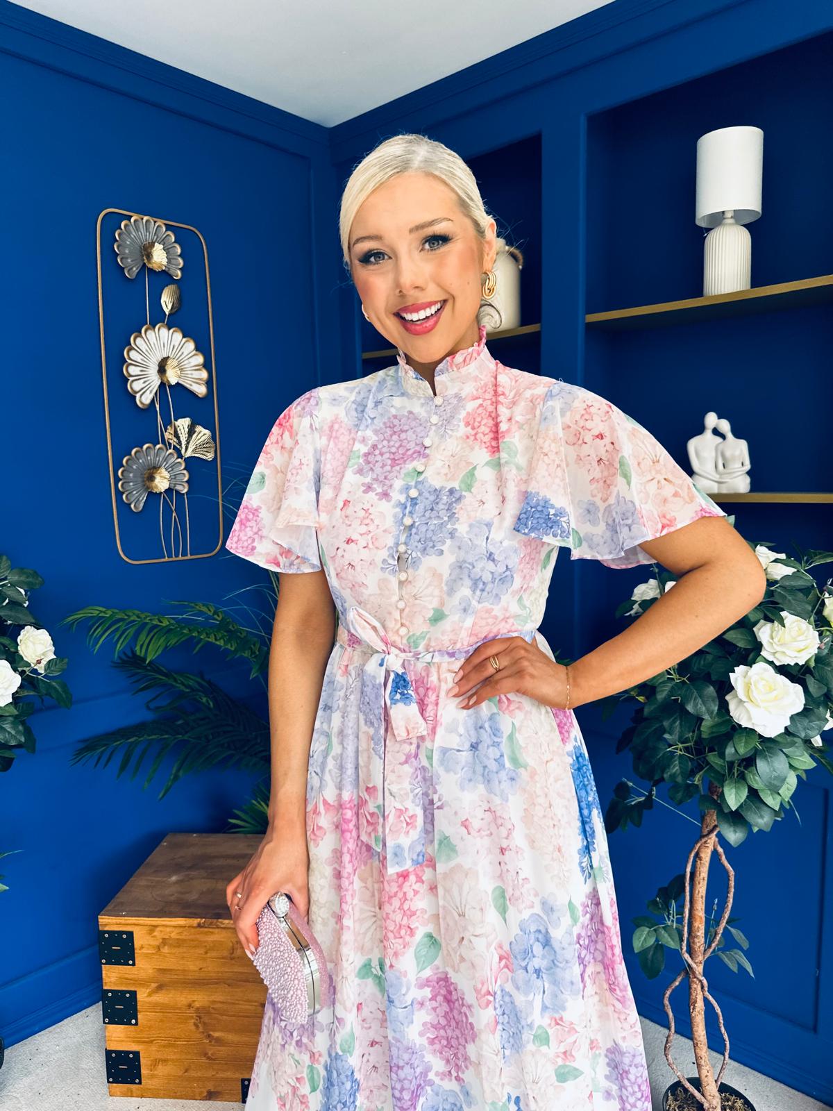 Gianna Detailed Occasion Dress Floral