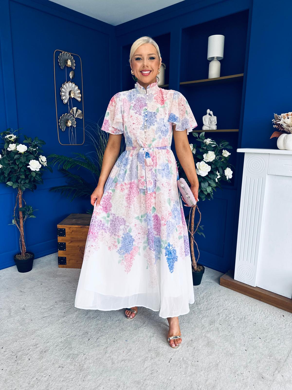 Gianna Detailed Occasion Dress Floral