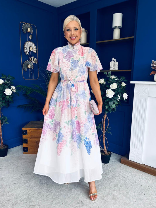 Gianna Detailed Occasion Dress Floral