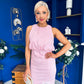 Elsie Lace Detail Satin Dress Pink