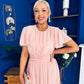 Aoibhinn Gathered Detail Midi Dress Pwr Pink