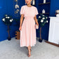 Aoibhinn Gathered Detail Midi Dress Pwr Pink