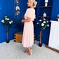 Aoibhinn Gathered Detail Midi Dress Pwr Pink
