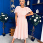 Aoibhinn Gathered Detail Midi Dress Pwr Pink