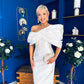 Eden One Shoulder Occasion Dress White
