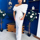 Eden One Shoulder Occasion Dress White
