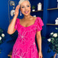 Orla Broderie Anglaise Floral Maxi Dress Cerise
