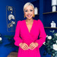 Tamara Tiered Wrap Maxi Dress Fuchsia