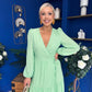 Tamara Tiered Wrap Maxi Dress Green