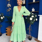 Tamara Tiered Wrap Maxi Dress Green