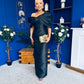 Eden One Shoulder Occasion Dress Black