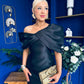 Eden One Shoulder Occasion Dress Black