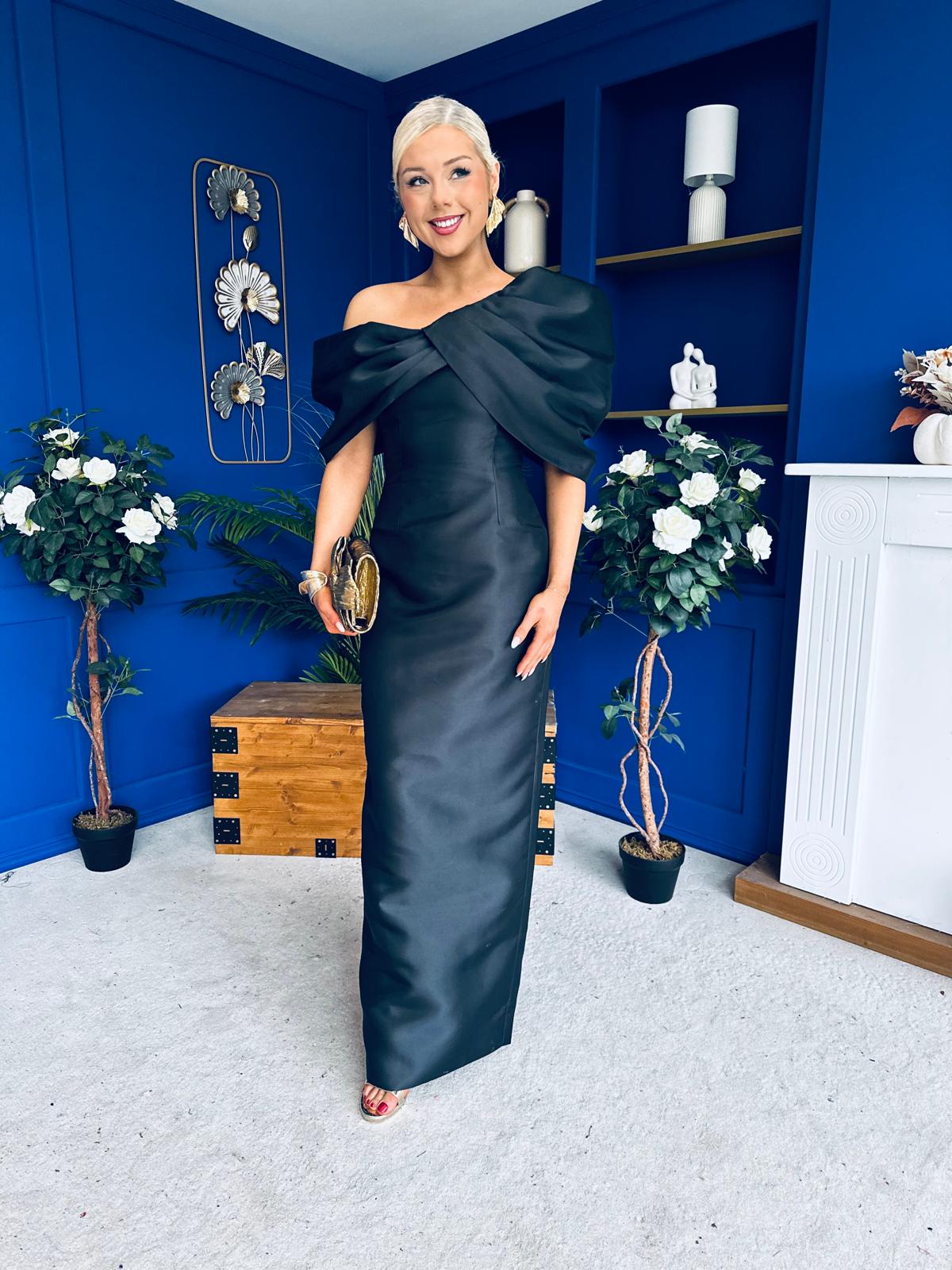 Eden One Shoulder Occasion Dress Black
