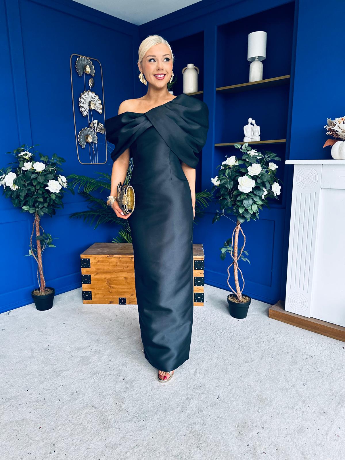 Eden One Shoulder Occasion Dress Black