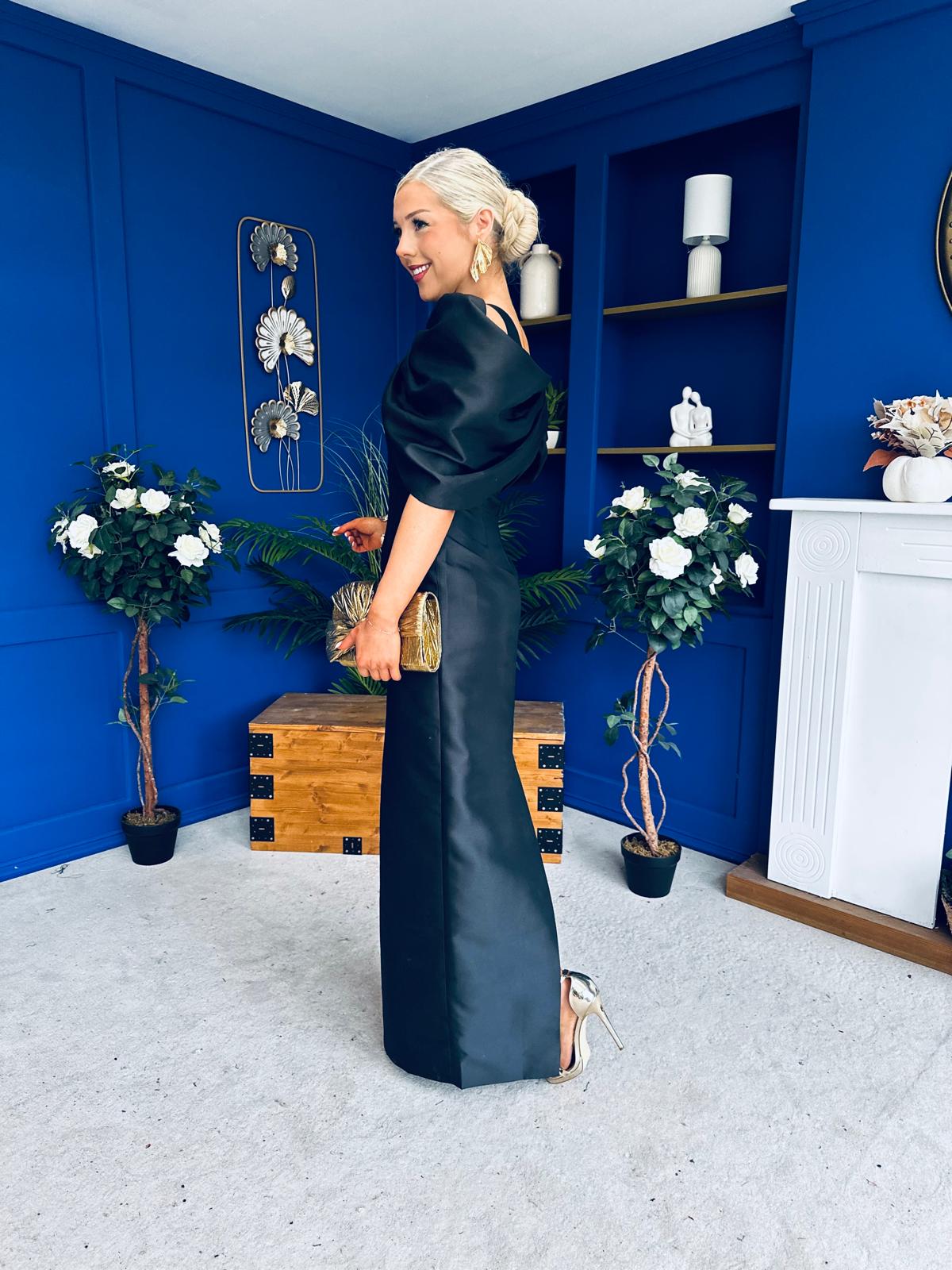 Eden One Shoulder Occasion Dress Black
