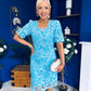 Susan Crochet Occasion Dress Blue