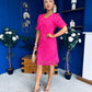 Susan Crochet Occasion Dress Pink