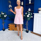 Nola Bow Detail Mini Dress Pwr Pink