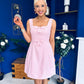 Nola Bow Detail Mini Dress Pwr Pink