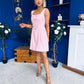 Nola Bow Detail Mini Dress Pwr Pink