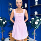 Nola Bow Detail Mini Dress Pwr Pink