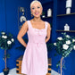 Nola Bow Detail Mini Dress Pwr Pink
