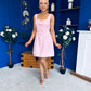 Nola Bow Detail Mini Dress Pwr Pink