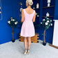 Nola Bow Detail Mini Dress Pwr Pink