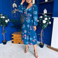 Bronagh Banded Midi Dress Floral Midnight Blue
