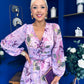 Bronagh Banded Midi Dress Floral Lilac