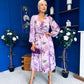 Bronagh Banded Midi Dress Floral Lilac