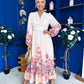 Jessy Detailed Occasion Dress Floral Peach