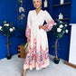 Jessy Detailed Occasion Dress Floral Peach