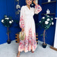 Jessy Detailed Occasion Dress Floral Peach