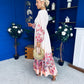 Jessy Detailed Occasion Dress Floral Peach