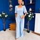 Daniella Detailed Top And Trouser Set Pwr Blue