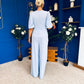 Daniella Detailed Top And Trouser Set Pwr Blue