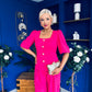 Daniella Detailed Top And Trouser Set Fuchsia