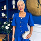 Daniella Detailed Top And Trouser Set Cobalt