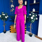 Daniella Detailed Top And Trouser Set Orchid