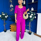 Daniella Detailed Top And Trouser Set Orchid