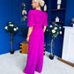 Daniella Detailed Top And Trouser Set Orchid