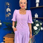 Daniella Detailed Top And Trouser Set Lilac