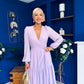 Tamara Tiered Wrap Maxi Dress Lilac