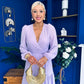 Tamara Tiered Wrap Maxi Dress Lilac