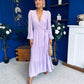 Tamara Tiered Wrap Maxi Dress Lilac
