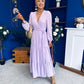 Tamara Tiered Wrap Maxi Dress Lilac
